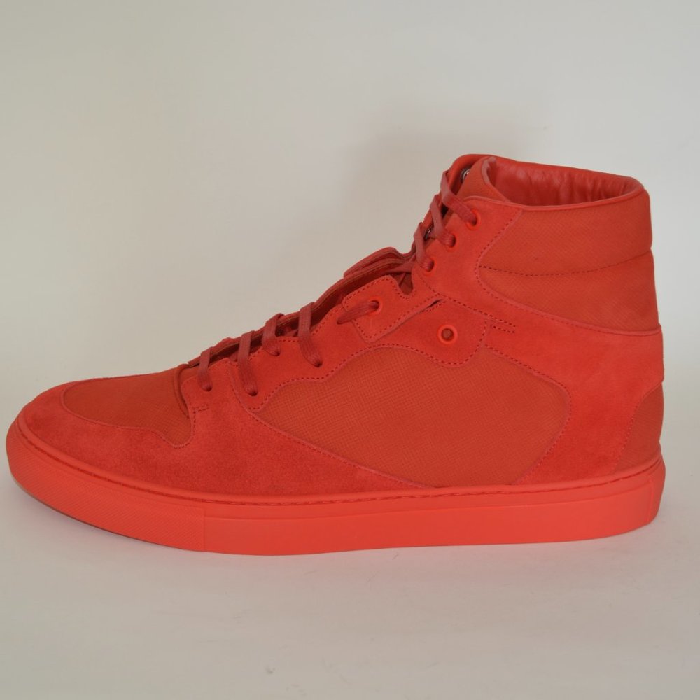 NWT BALENCIAGA MENS HITOP SUEDE LEATHER SNEAKERS US 6 EU 39 - Picture 2 of 7